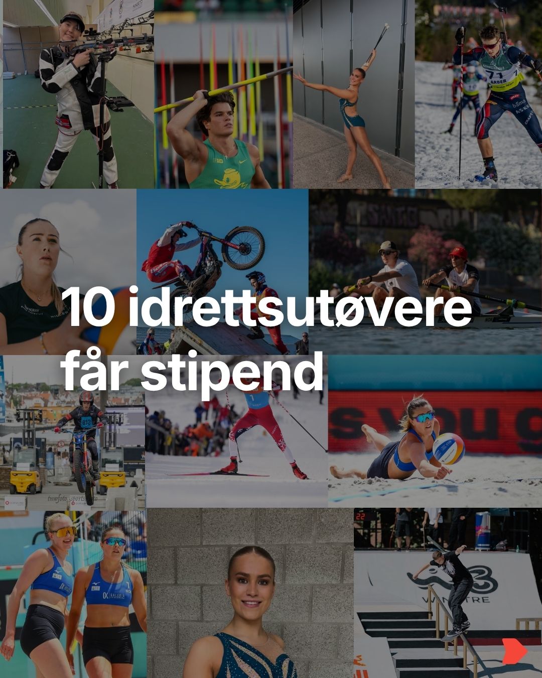 Vinnerne av Sparebanken Norges idrettsstipend 2026 Collage av vinnerne av Sparebanken Norges idrettsstipend 2026