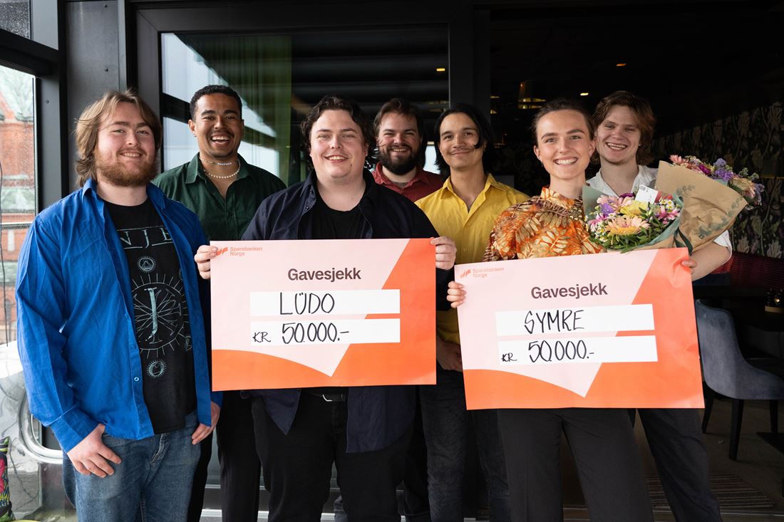 Bandet Lüdo og artisten Symre Bang, to av vinnerne av Sør Musikkpris 2025