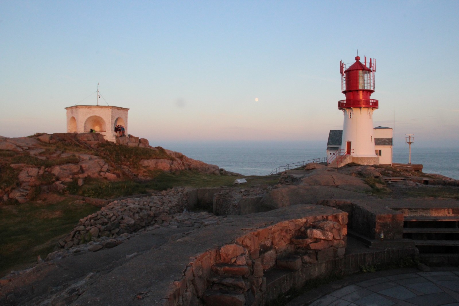 Lindesnes fyr i solnedgang