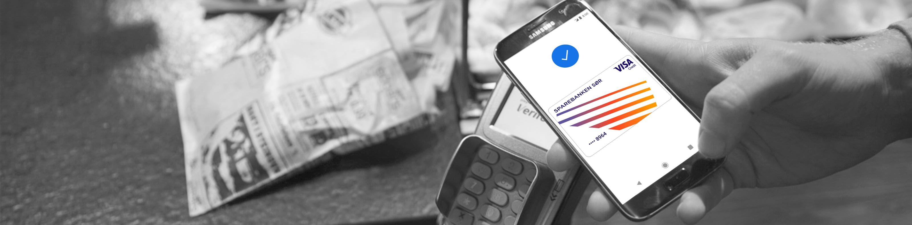 Illustrasjonsfoto | Visa kredittkort med Google Pay