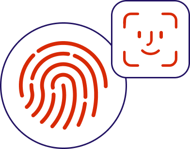 Illustrasjon for biometrisk innlogging i mobilbank bedrift i Sparebanken Sør