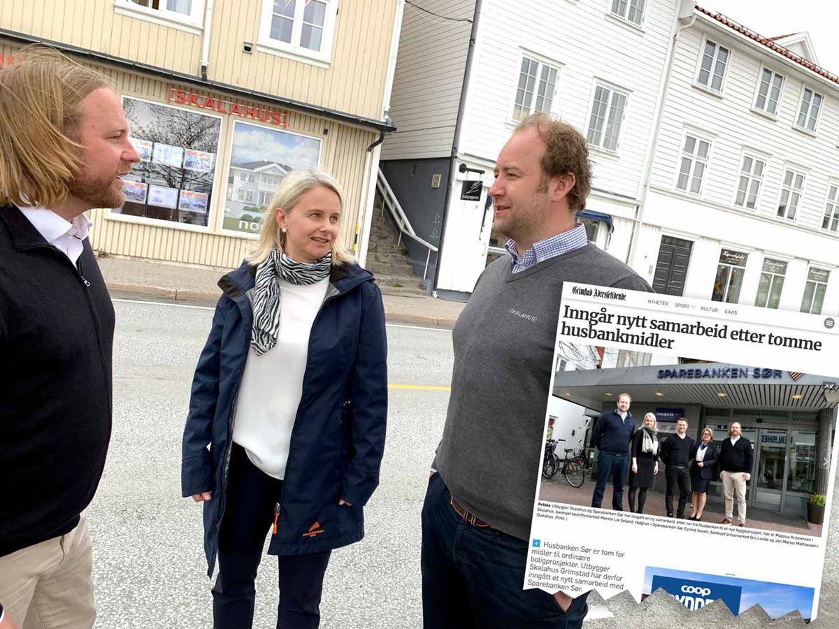 Skalahus i Grimstad valgte Sparebanken Sør og grønt boliglån da Husbanken ikke lenger finansierer private boligprosjekter i 2019
