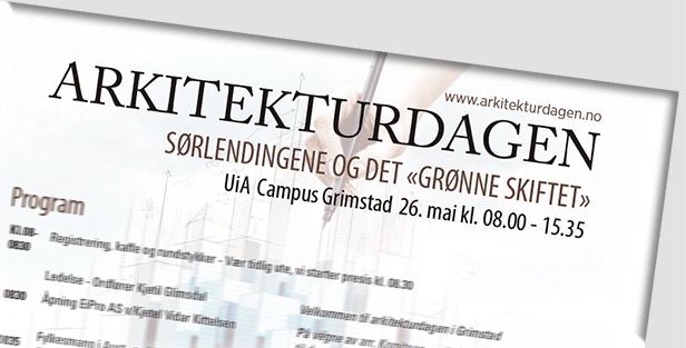 Sparebanken Sør er samarbeidspartner for Arkitekturdagen i Grimstad.