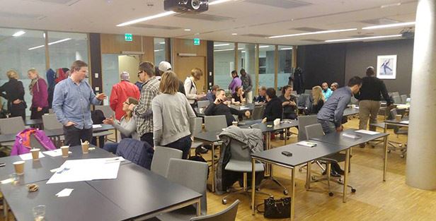 Mingletid og gratis lunsj på frivillig-arrangement.