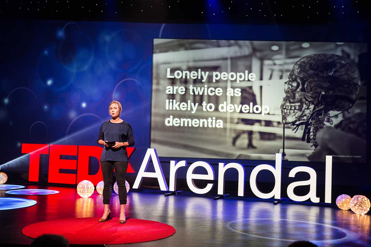 Foto fra TEDxArendal-scenen